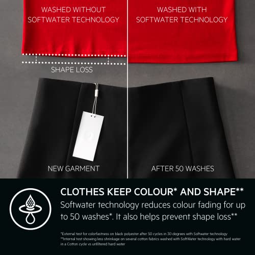 AEG 9000 Series Washing Machine LFR94846WS, AbsoluteCare, PowerCare, Softwater help clothes last longer and providing superior colour protection, WiFi Connected, 8kg Load, 1400rpm Spin, Energy Class A