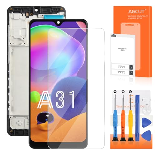 Pantalla LCD para Samsung Galaxy A31   Pantalla LCD para Samsung A31 A315 para Samsung A31 A315 SM A315G/DSL SM A315G pantalla táctil cristal completo montaje con marco (negro)
