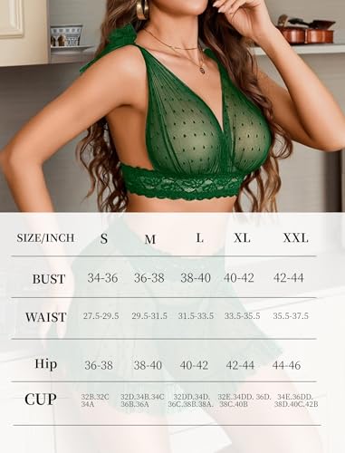 Avidlove Lingerie Skirts Set for Women Sexy Lingerie Naughty Outfits Green - image 6
