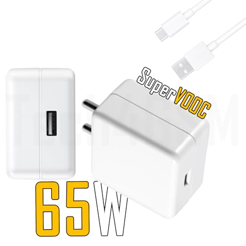 Image of Original 65W Charger & Cable Compatible with RealMe C21 /C25s /C11 /C15 (Adapter & Cable)