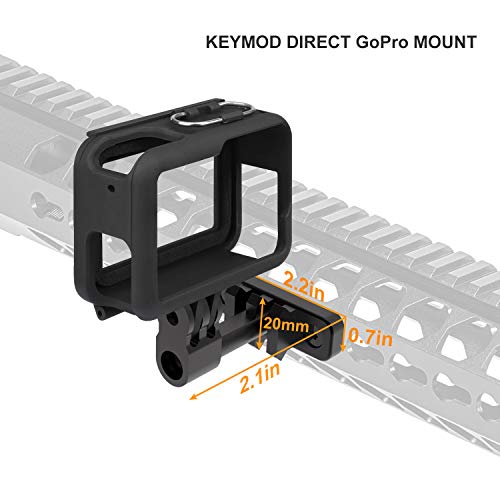 XAegis Keymod GoPro Mount, 2 in 1 Side Gun Rail Mount for GoPro and Keymod Picatinny Rail, 90 Degree Camera Mount for Keymod System - Thumbnail 3