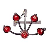 5 Head Salon Hair Steamer, Wall Mounted Infrared Hair Dryer Color Processor Accelerator Heater Lamp, Professional Perming Dyeing Beauty Treatment Equipment