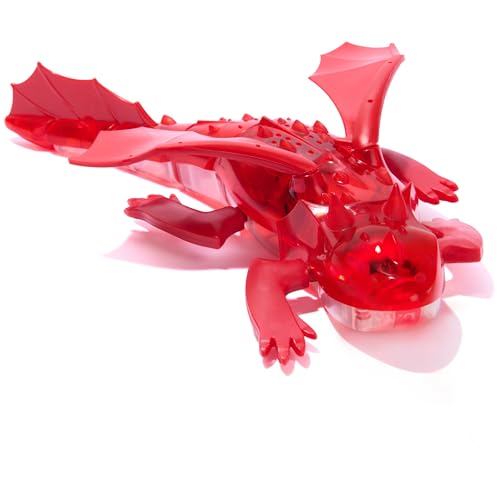 Image of HEX Bots Remote Control Dragon, Rechargeable Robot Dragon Toys for Kids, Adjustable Robotic Figure Toys for Boys & Girls Ages 4 & Up, Red
