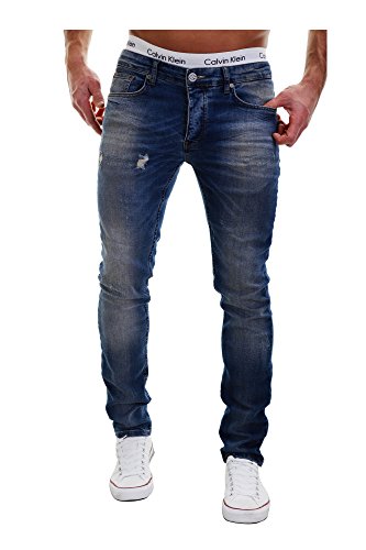 MERISH Jeans Uomo 5-Pocket Stile Slim Fit