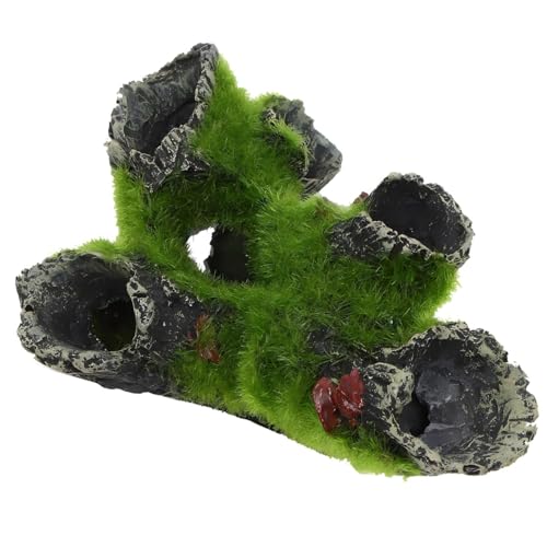 ZHAOYCSH Decorazione per Acquario in Resina,Grotta Caverna Artificiale - Habitat e Nascondiglio Naturale per Piccoli Pesci, Gamberetti, Granchi e Avannotti - Accessorio per Vasca Pesci Decorativa