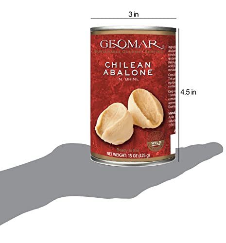Geomar Locos (Chilean Abalone) In Brine - Sustainable - Ready-To-Eat - 3 Pieces Per Can (15 Oz) #TOP3