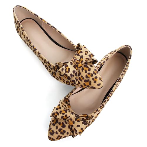 Image of SAILING LU Women's Bow-Knot Pointed Toe Ballet Flats