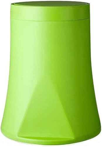 Botes de basura de plástico, cubo de basura grande con tapa, capacidad de 3.1 galones de capacidad, cesta de basura semiautomática