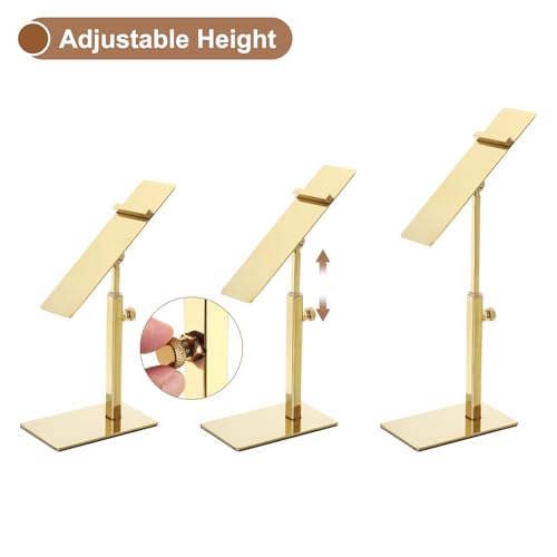 Présentoir à chaussures réglable métal doré support vitrine x2 - 4