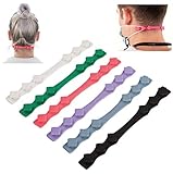 KNOCKY 6 Piezas Salvaorejas de Silicona para Mascarillas - Protector de Orejas y Enganches Soportes para Mascarillas - Sujeta Mascarillas con Adaptador Ajustable de 3 Ganchos
