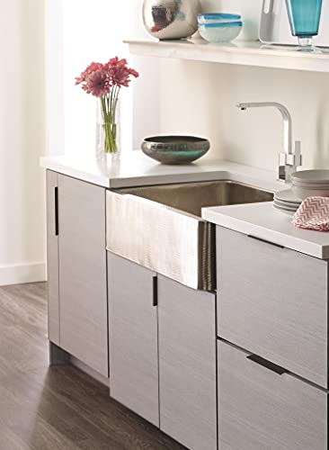 Image of Amerock Edge Pull 3-3 /4 in (96 mm) Center-to-Center Flat Black Cabinet Pull