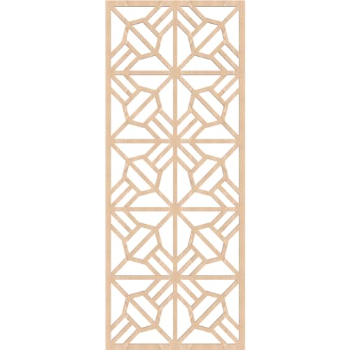 Image of Auburn Decorative Pierced Fretwork Wood Wall Panels, 23 3 /8 inchW x 59 3 /8 inchH x 3 /8 inchT, Red Oak