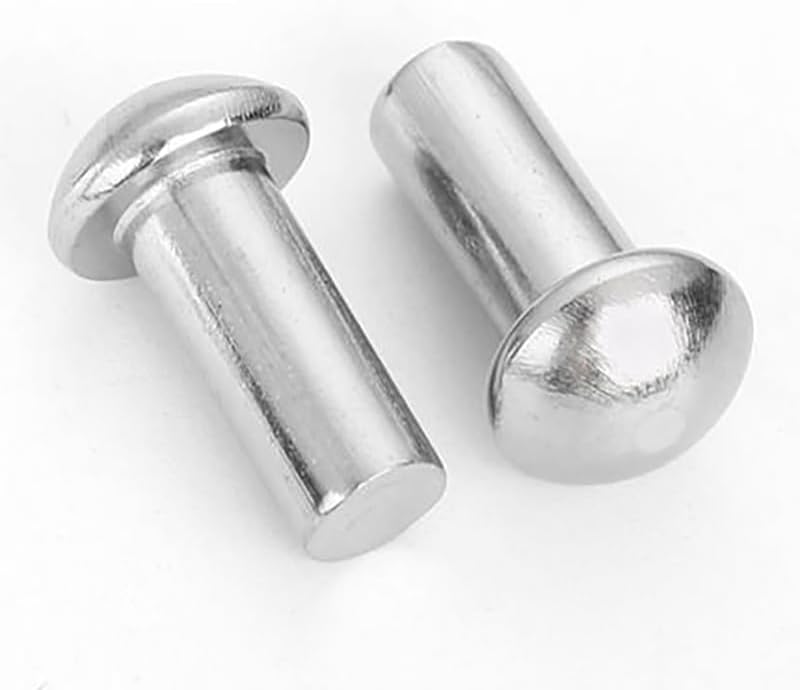 1pcs M12 Dome headle extra long percussion rivets 304 Stainless steel Half round head extended solid rivet - (Stem Length: M12x50mm)