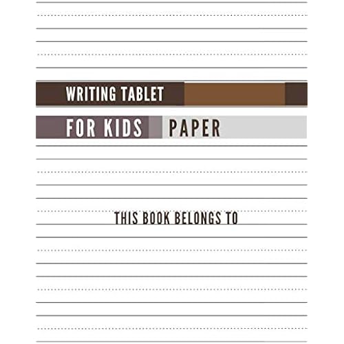 Writing Tablet for Kids Paper: Notebook with Dotted Lined Sheets for Kindergarten To 3rd Grade Students, 100 pages, 8.5x11 inches