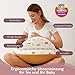 Momcozy Stillkissen mit Sicherheitsumrandung – Ergonomisches Still- und Lagerungskissen mit verstellbarem Gurt & abnehmbarem Baumwollbezug,Meteoritensch...