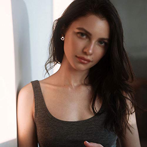 Silber Ohrstecker, Verhindern Allergien Zircon Frauen-Bolzen-Ohrringe, Mit Hübscher Schmetterling Bunte Blumen Perle, Für Partei, Hochzeiten, Verlobungen