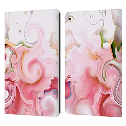 Étui portefeuille iPad 9.7 en cuir Haroulita Rougeur Marbre Liquide