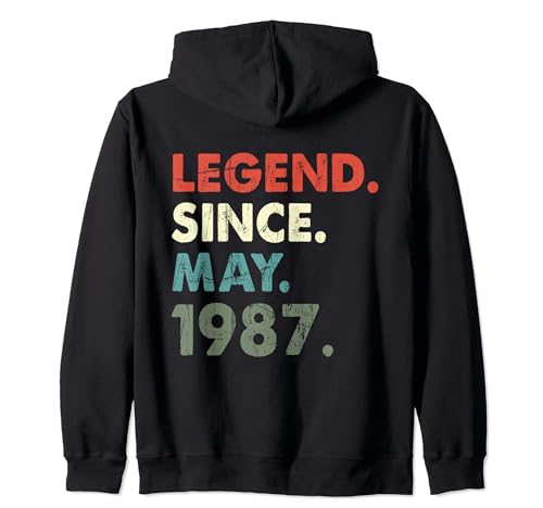 Maggio 1987 Legendary Year 1987 Retro 1987 Legendary Year 1987 Felpa con Cappuccio