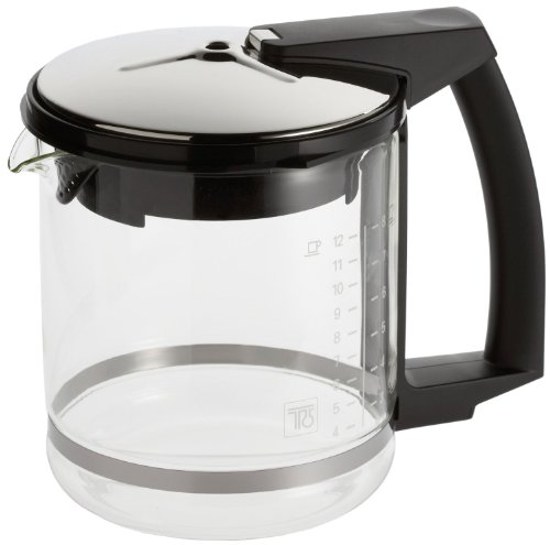 Krups Verseuse en Verre Noire Cafetières Pression T8 F0464210F, Noir