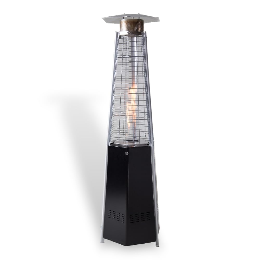 XONE Stufa a Piramide Esagonale 12,5kW 195cm Nero