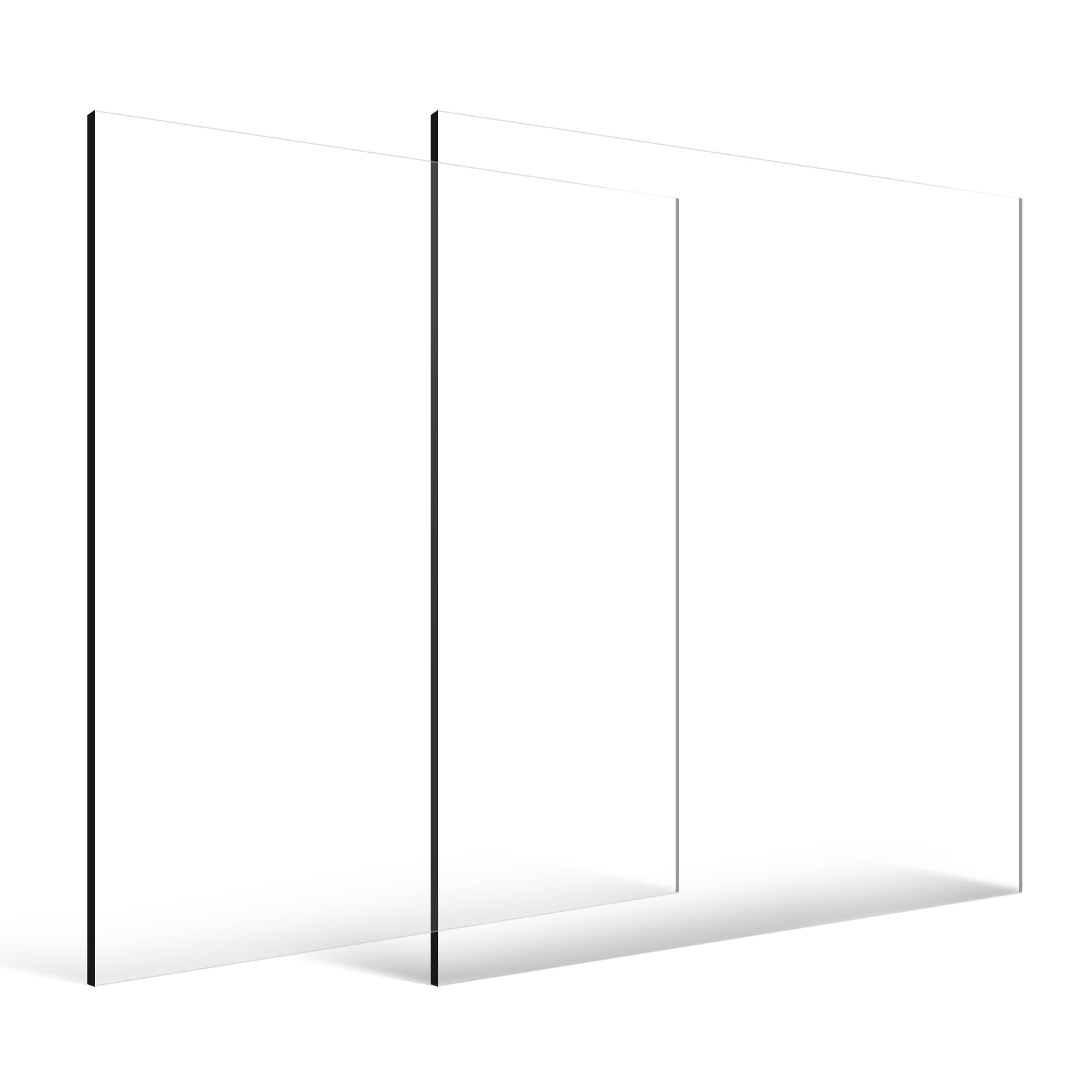 VEVOR Płyta akrylowa z pleksiglasu, zestaw 2 płyt z tworzywa sztucznego, 610 x 914 mm, grubość 6 mm, przezroczyste szkło z tworzywa sztucznego do projektów rękodzielniczych, szkło zapasowe do ramek na