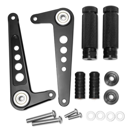 Aluminium Cafe Racer Fußrasten für Kawasaki KZ400 650 750 900 1000 1100, für Honda CB125 450 500 550 650 750 900, für Suzuki GT 125 250 500 550 750, für Yamaha RD350 XS650 V-Twin 920 SR400 SR500