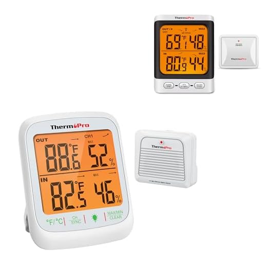 ThermoPro TP62 Indoor Outdoor Thermometer+ThermoPro TP260B Indoor Outdoor Thermometer