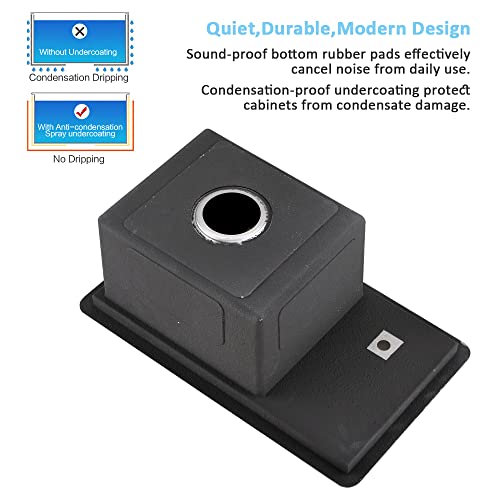 23 Inch Undermount Bar Sink, Bar Sink With Glass Rinser -Bokaiya 23X14 Stainless Steel Undermount Bar Prep Sink Workstation 16 Gauge Deep Single Bowl Wet Bar Kitchen Sink #TOP6