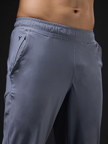 Image of TECHNOSPORT Men's Regular Fit Mid Rise Solid Plus Size Trackpants with Quick Dry, Anti Microbial, SPF50+ for Regular and Sports Use