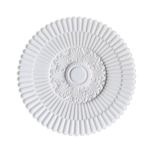 Medallón de ventilador de techo y rosetones decorativos para proyectos de reforma 2