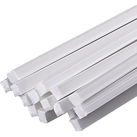 PHasz ABS Plastic Square Rod Length 500Mm, Side Length 3-5Mm Suitable for Making Scene Models, Handicrafts and Decorations,Side Length 5mm (15pcs) Cover