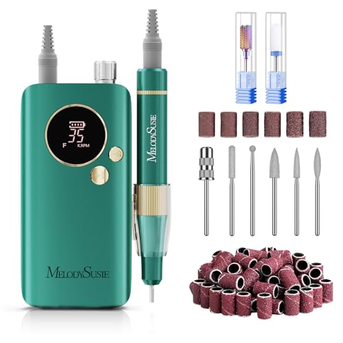 MelodySusie Advanced Clip-On High-Efficiency Rechargeable Nail Drill with Lightweight Handpiece,