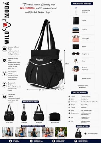 Image of WILD MODA Women's Tote & Shoulder Bag (Set of 1) | Set of 1