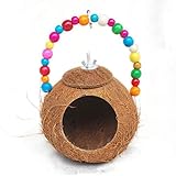 Hermosa decoración del patio: Crested Gecko Coco Hut agregará un toque exótico a la jaula de su mascota.Dado que es un producto original, también puede estar bien integrado en su hogar.Colgar conchas de coco también es una decoración muy hermosa de patio en su jardín o porche, que puede atraer hermosos pájaros.