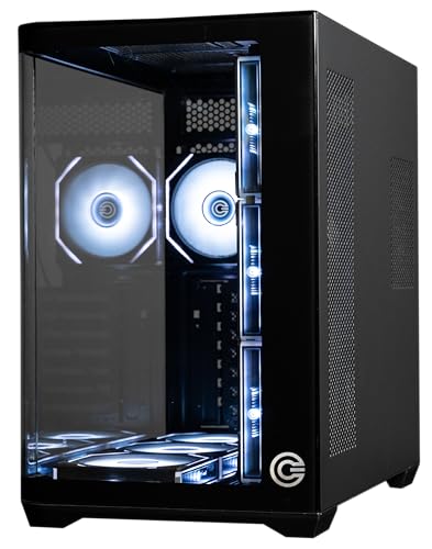 Image of Circle Lucid Curve AX BTF Mid Tower | Gaming Cabinet - Black | Panoramic Curved Glass | Support ATX, M-ATX, ITX | Pre Installed 3X Front, 3X Bottom, 1X 120MM Infinity Mirror Fans