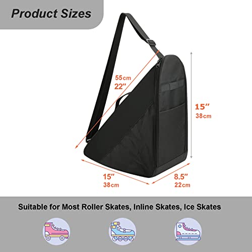 Cosmos Roller Skate Bag, Breathable Mesh Ice-Skating Bag, Shoes Storage Bag Multi-Skates Accessories Bag For Carrying Roller Skates, Inline Skates, Ice Skates, Ice Hockey Skates #TOP1