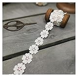 Menge: 2 Meter FEIBIZI CV802 2 Meter Blaue rosa purpurrote gelbe Stickerei handarbeits bestickte net Spitze trank Rand Wedding/Geburtstag/Weihnachten Dekorationen Stoffbänder (Color : Pink)