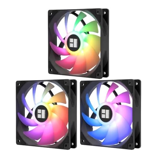 Thermalright TL-C12C-S X3 CPU Fan 120mm ARGB Case Cooler Fan, 4pin PWM Silent Computer with S-FDB Bearing Included, up to 1550RPM Cooling Fan（3 Quantities）