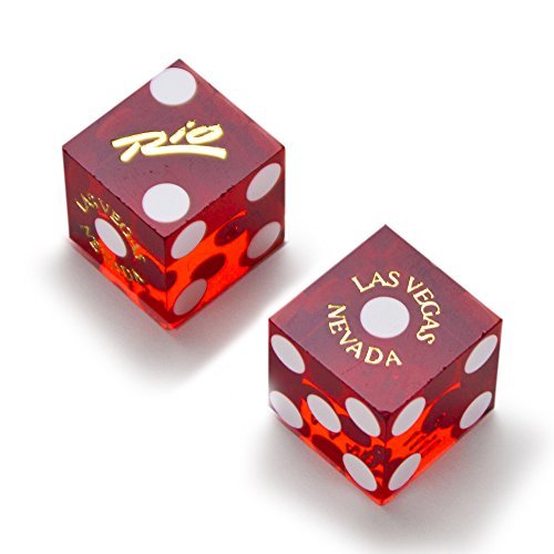 Brybelly Pair of Authentic Rio Casino Cancelled Craps Dice - Actually Used in