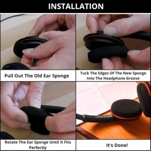 Image of Crysendo Cushion for Koss Porta Pro 55mm Foam Ear Pads 3 Pairs Black Pack