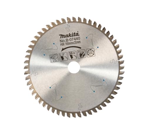 Lame de scie 165 X 20 X 56Z Makita B-07440 pour découper un profilé en aluminium