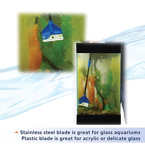 Image of Aqueon ProScraper 3.0 Adjustable Aquarium Algae Scraper (Pack of 2)