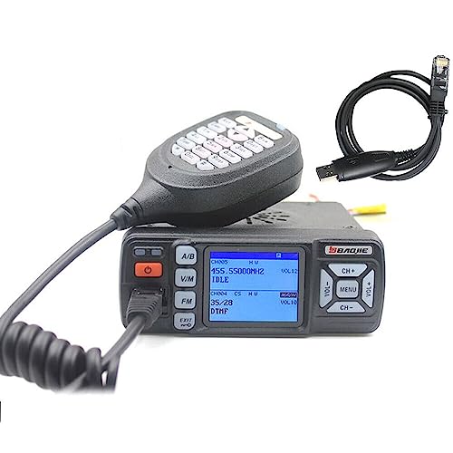 Baojie BJ-318 25W Mobile Radio UHF VHF Mini Two Way Radio with Progamming Cable