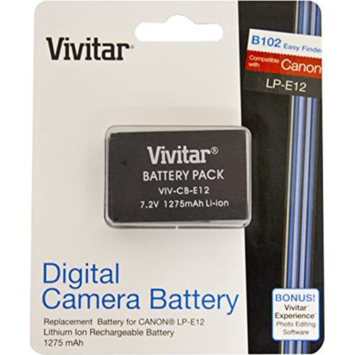 The Imaging World Vivitar Digital Camera Battery Viv-Cb-E12 Replacement For Canon Lp-E12 Canon Eos Rebel Sl1, Eos M50, Eos M100, And Powershot Sx70 Hs. #TOP10