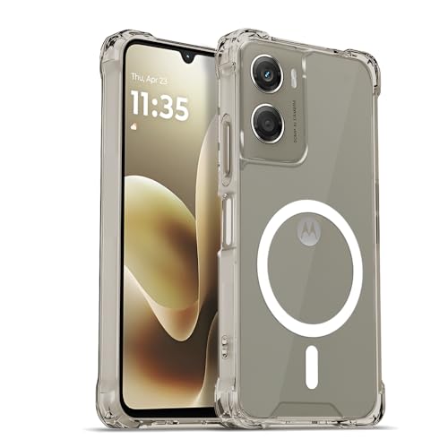 Image of AESTMO Clear Back Cover for Motorola Moto G06 Power 5G | 360 Protection | Transparent Back Cover for Motorola Moto G06 Power 5G (PC + TPU, Compatible with MagSafe Accessories, Transparent Bumper)