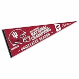 Indiana Hoosiers Undefeated Season and 2025 National Champions Pennant Flag
