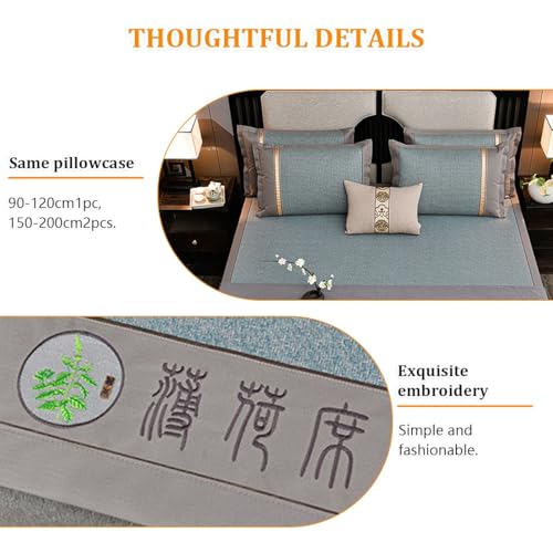 Tapis de couchage en rotin anti-chaleur pliable et lavable