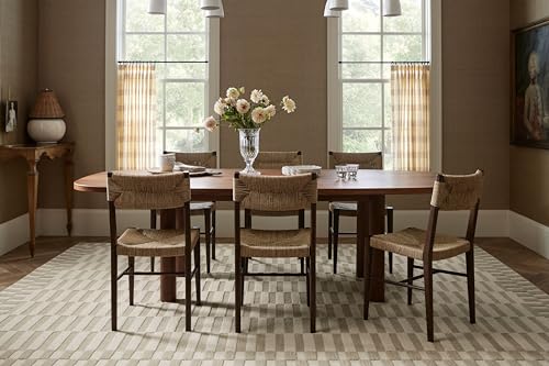 Image of Loloi Chris Loves Julia Bradley Ivory /Beige 5'-0 inch x 7'-6 inch Area Rug