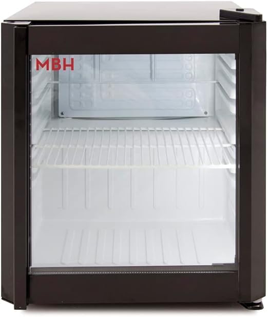 MBH 50 Litre Professional Mini Fridge with Glass Door for Catering Small Bottles Drinks Display