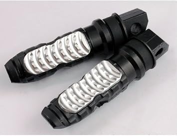 Silver Universal Motorcycle Metal Passenger Rear Foot Peg Pedal 8mm Hole For Kawasaki Ninja 650R